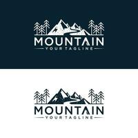 Creative Mountain Concept Logo Design Template, Vector Illustration