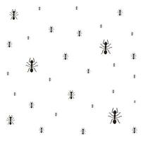 Black ants on white background, ant colony, raid, invasion. Illustration for printing, backgrounds and packaging. Image can be used for greeting cards and posters. Isolated on white background. vector