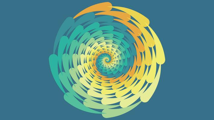 Abstract spiral spinning vortex creative style background.