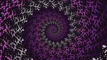 Abstract spiral dotted purple color shade background vector