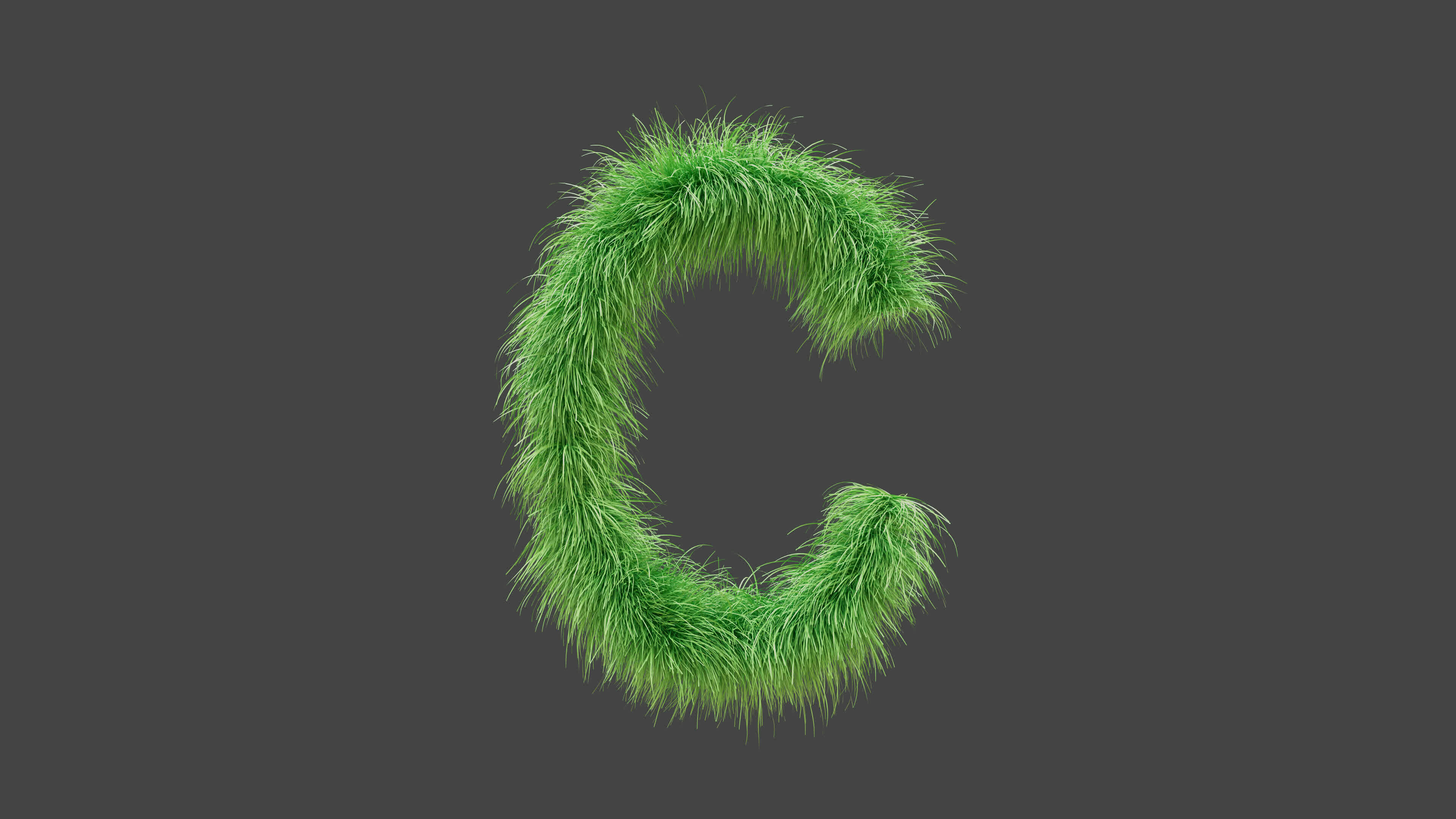 3D animation green grass letter C 36040832 Stock Video at Vecteezy