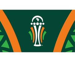 Can Ivory Coast 2023 Logo Abstract Symbol African Cup Of Nations Football Design Vector Illustration With Green Background