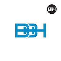 letra bbh monograma logo diseño vector