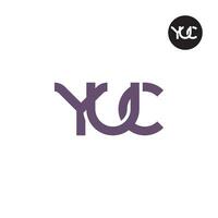 letra yuc monograma logo diseño vector