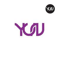 Letter YUN Monogram Logo Design vector