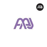 Letter AAJ Monogram Logo Design vector