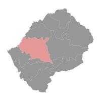 Maseru district map, administrative division of Lesotho. Vector illustration.