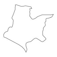 Bomi map, administrative division of Liberia. Vector illustration.