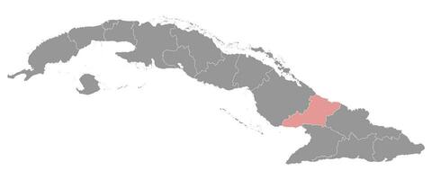 Las Tunas province map, administrative division of Cuba. Vector illustration.