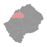 Berea district map, administrative division of Lesotho. Vector illustration.