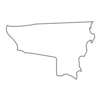 River Gee map, administrative division of Liberia. Vector illustration.