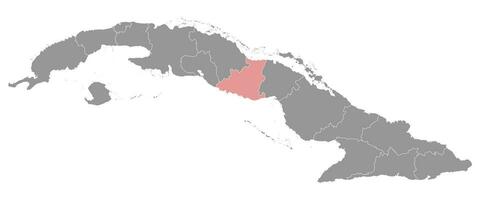 Sancti Spiritus province map, administrative division of Cuba. Vector illustration.