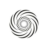 Swirling circles. Abstract spirals and liquid twirls. Hypnotic shapes black vector graphic, vortex symbol.