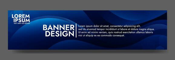 Abstract dark blue banner color with a unique wavy design. It is ideal for creating eye catching headers, promotional banners, and graphic elements with a modern and dynamic look. vector