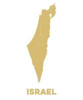 detallado Israel mapa vector