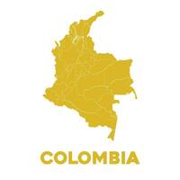 Detailed Colombia Map vector