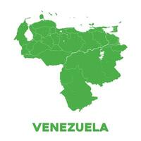 Detailed Venezuela Map vector