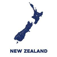 Detailed New Zealand Map vector