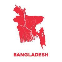 detallado Bangladesh mapa vector