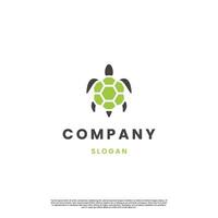 Simple sea turtle logo design on isolated background vector