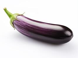 AI generated Eggplant on white background photo