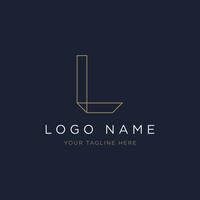 moderno y lujoso geométrico letra l inicial logo diseño. logo para negocio, compañía, identidad. vector