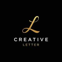 Modern and luxurious geometric letter L initial logo design. logo for business, company, identity. vector