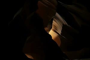 AI generated Antelope Canyon - abstract background. Travel and nature concept. Neural network AI generated photo