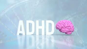 The ADHD for medical or education concept 3d rendering. photo