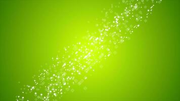 Abstract green moving geometric squares and circles video