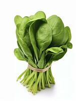 AI generated Bunch of spinach isolated on white background. AI Generated photo