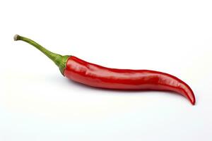 AI generated A Red chili pepper is isolated on a white background. AI Generated photo