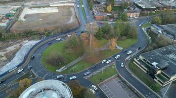 Aerial Footage of Central Luton City of England During Beautiful sunset. December 1st, 2023 video