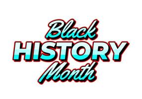 Black history month, text effect vector