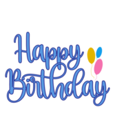happy birthday text with balloon png