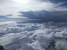 Photo of a cloud landscape view from the plane