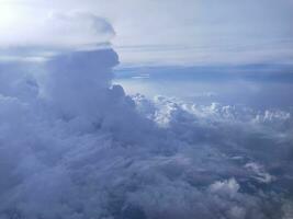 Photo of a cloud landscape view from the plane