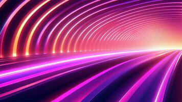 AI generated 3d render, abstract urban background with glowing neon light, Ai generated photo