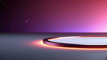 AI generated 3d render, abstract urban background with glowing neon light, Ai generated photo