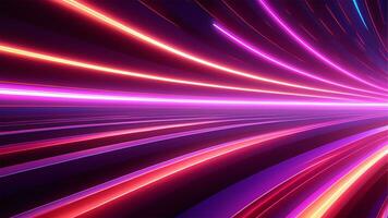 AI generated 3d render, abstract urban background with glowing neon light, Ai generated photo