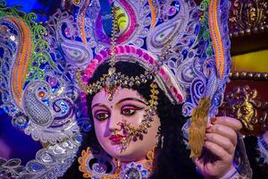 devi Durga el majestuoso diosa, simbolizando fortaleza, coraje, y adivinar feminidad foto
