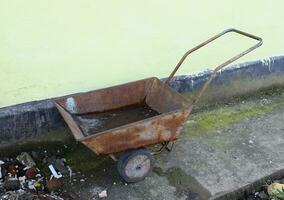 Wheelbarrow for litter photo