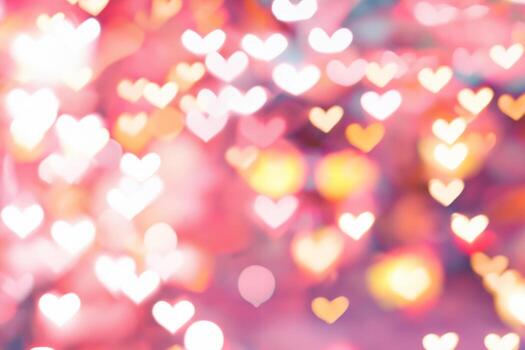a blurry image of many hearts on a pink background photo