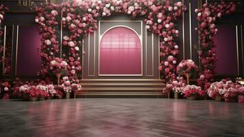 AI generated Charming wedding background design for your project photo