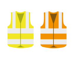 Safety jacket security icon. Life vest yellow visibility fluorescent work jacket png