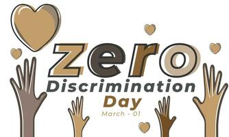 Zero Discrimination Day. background, banner, card, poster, template. Vector illustration.