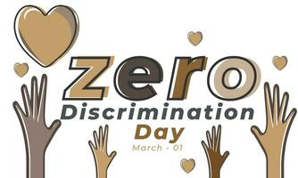 Zero Discrimination Day. background, banner, card, poster, template. Vector illustration.