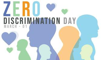 Zero Discrimination Day. background, banner, card, poster, template. Vector illustration.