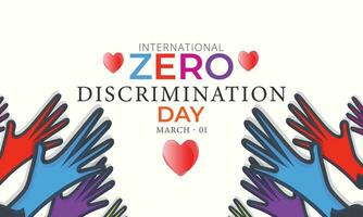 Zero Discrimination Day. background, banner, card, poster, template. Vector illustration.