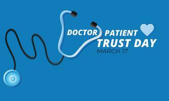 Doctor Patient Trust Day. background, banner, card, poster, template. Vector illustration.